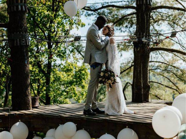 Un matrimonio sospeso tra gli alberi: natura, emozione e originalità al Parco Le Pigne